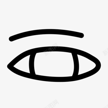 眼睛标志眼睛22眼球素描图标图标