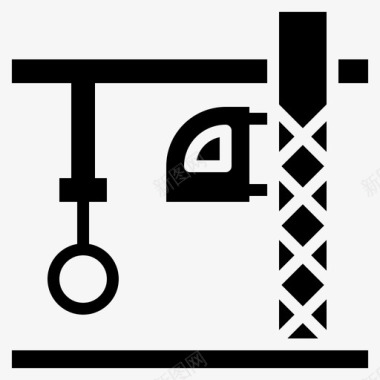 矢量塔吊风电建筑工具起重机图标图标