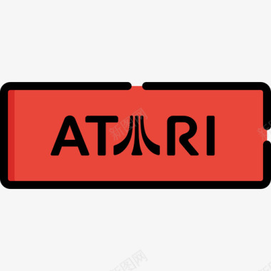 atariAtari电子游戏logo2线性颜色图标图标