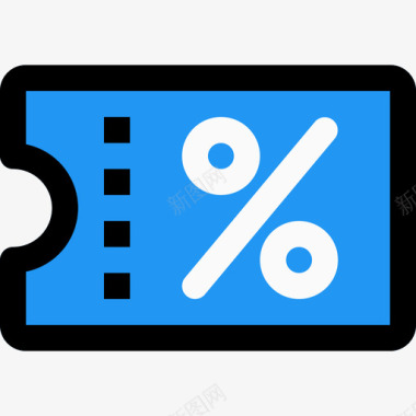 5折折扣折扣电子商务44线性颜色图标图标