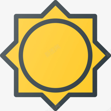 设计太阳76号天气线性颜色图标图标