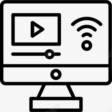 金融视频视频播放器商业和金融31浅圆形图标图标