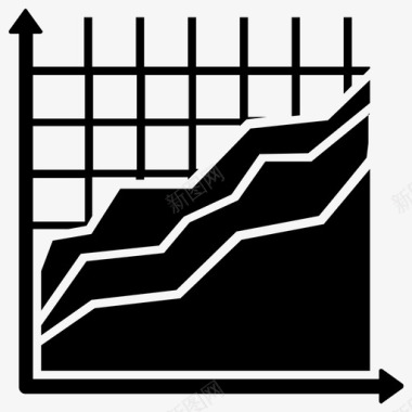 地产面积图设计面积图图表应用程序图形表示图标图标