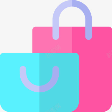 购物袋时尚电子商务7扁平图标图标