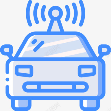 汽车未来科技2蓝色图标图标