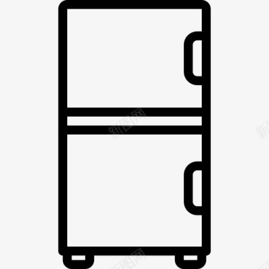 皇宫式冰箱家用电器直列式图标图标