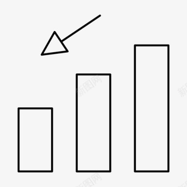 行业洞察损失下跌银行业图标图标