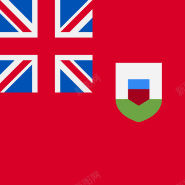 国家百慕大方形国家简单旗帜图标图标