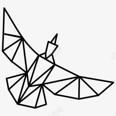 纸鸽鸟折纸鸽子图标图标