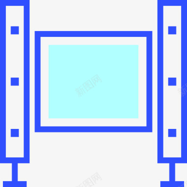 家庭影院图标家庭影院多媒体和娱乐线性色彩图标图标