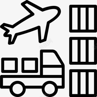 运输物流和交付2浅圆形图标图标