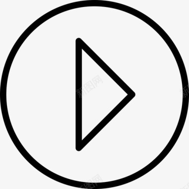 播放按钮要素22线性图标图标