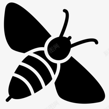 传统元素蜜蜂大黄蜂苍蝇图标图标