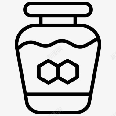 蜂蜜罐蜜罐蜂蜜储存图标图标