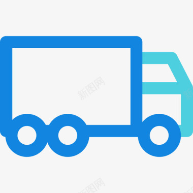送货车3号工具蓝色线条图标图标