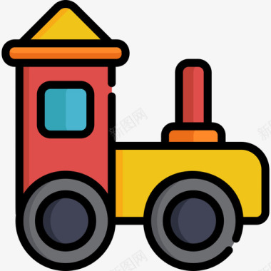 细腻颜色火车玩具17线颜色图标图标