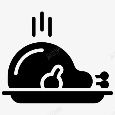 盛宴鸡肉烤肉图标图标