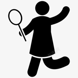 打网球的儿童打网球儿童娱乐健身游戏图标高清图片