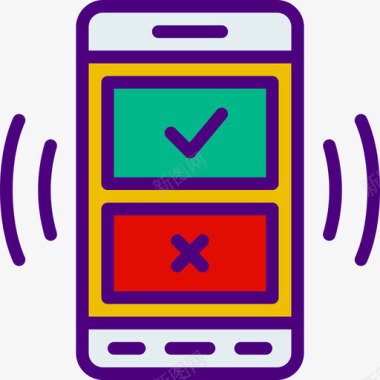 mobile智能手机用户界面mobile2线性颜色图标图标