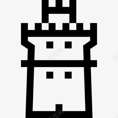 塞萨洛尼基白塔纪念碑17直线图标图标