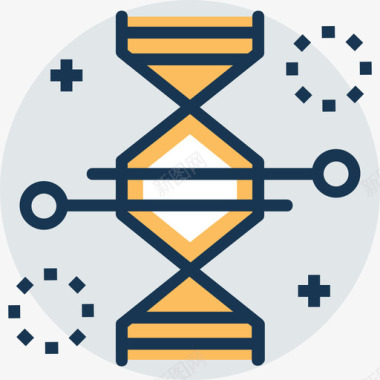 DNADna科学技术9线性颜色图标图标