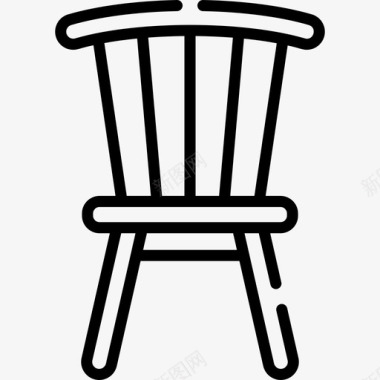 线性装饰椅子复古装饰5线性图标图标
