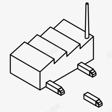 厂房生产工厂企业工业图标图标