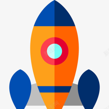 小火箭火箭发射科幻小说6平的图标图标