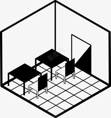 房间图片办公室桌子地板图标图标