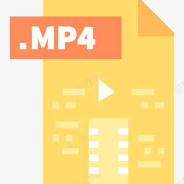 Mp4文件23扁平图标图标