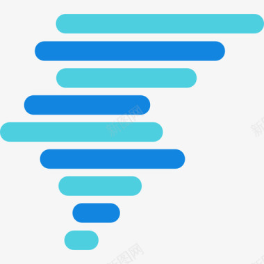 龙卷风103号天气线状蓝色图标图标