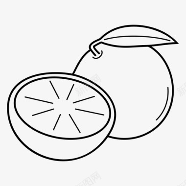 新鲜浆果免抠PNG橙子食品新鲜图标图标