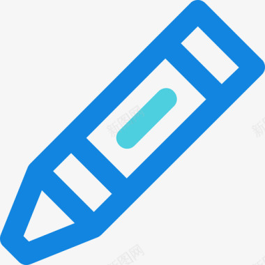 墨斗线蜡笔3号工具线蓝色图标图标