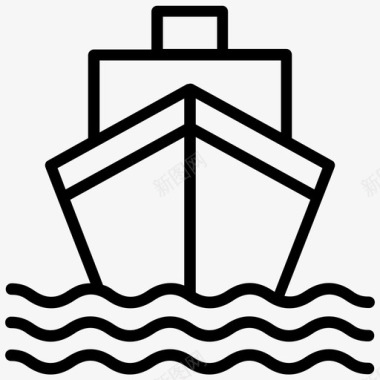 邮轮游轮船图标图标