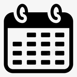 日程表模板日历每日日期图标高清图片