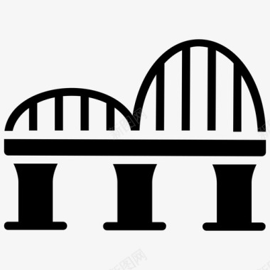 吊桥哈朱桥吊桥桥梁建筑图标图标