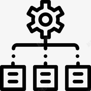 网络工程4线性图标图标