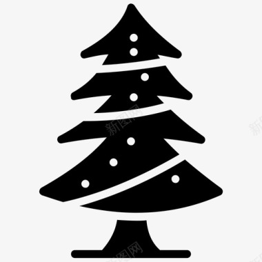 冷杉圣诞树冷杉树自然图标图标