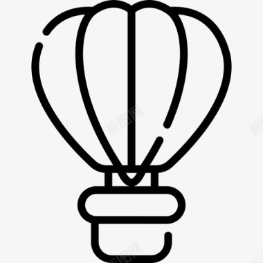 热气球情人节43直线图标图标