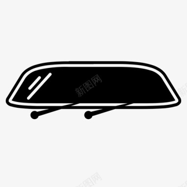 车窗玻璃汽车零件字形图标图标