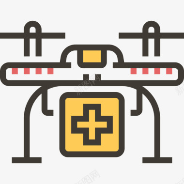 无人机未来科技11黄影图标图标