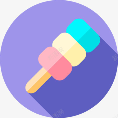 冰激凌冰激凌甜点和糖果2个平的图标图标