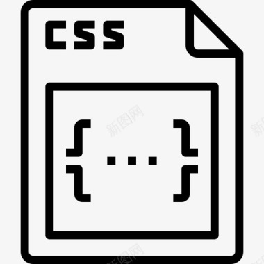 各种格式的文件Css文件类型和格式线性图标图标