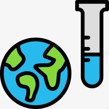 原子科学的图标地球科学34线性颜色图标图标