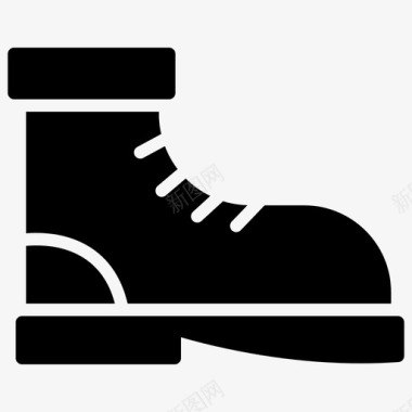 时尚的男鞋踝鞋靴子图标图标