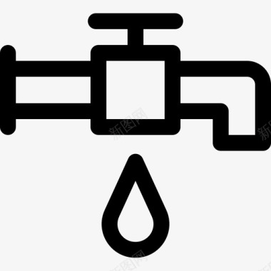 水墨龙头水龙头生态50线性图标图标