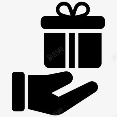 礼物包装飘带礼物礼品盒礼物盒图标图标