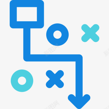 蓝色波浪线性策略杂项22线性蓝色图标图标