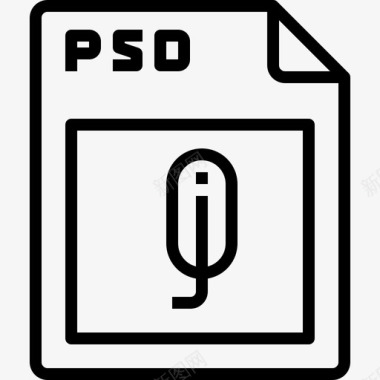 PPTX格式Psd文件类型和格式线性图标图标