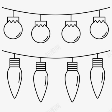 圣诞节装饰彩球采购产品圣诞灯圣诞灯灯泡图标图标